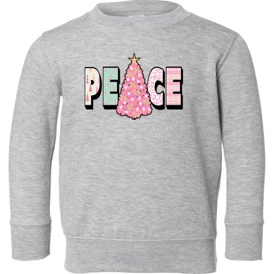 Peace Christmas Cute Holiday Gift Toddler Sweatshirt