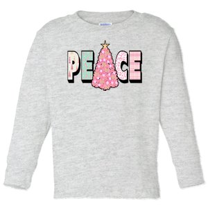 Peace Christmas Cute Holiday Gift Toddler Long Sleeve Shirt