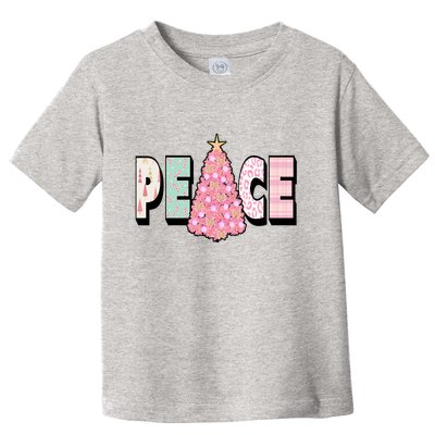 Peace Christmas Cute Holiday Gift Toddler T-Shirt