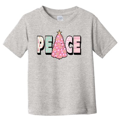 Peace Christmas Cute Holiday Gift Toddler T-Shirt