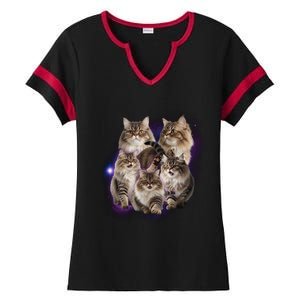 Persian Cats Collage Ladies Halftime Notch Neck Tee