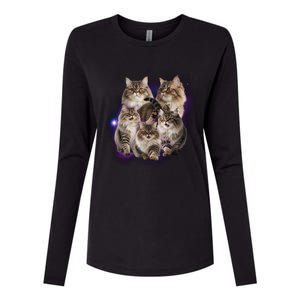 Persian Cats Collage Womens Cotton Relaxed Long Sleeve T-Shirt