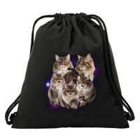 Persian Cats Collage Drawstring Bag