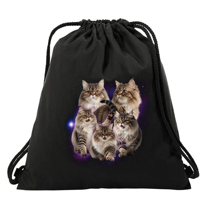 Persian Cats Collage Drawstring Bag