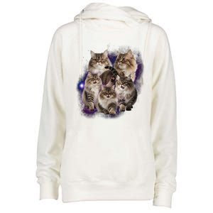 Persian Cats Collage Womens Funnel Neck Pullover Hood