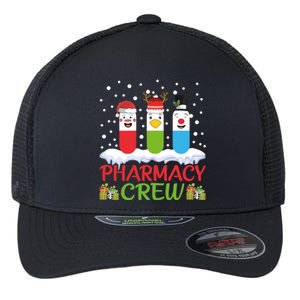 Pharmacy Crew Christmas Pills Snow Reindeer Santa Claus Gift Flexfit Unipanel Trucker Cap