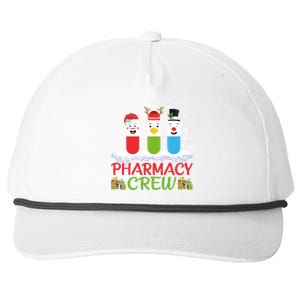 Pharmacy Crew Christmas Pills Snow Reindeer Santa Claus Gift Snapback Five-Panel Rope Hat