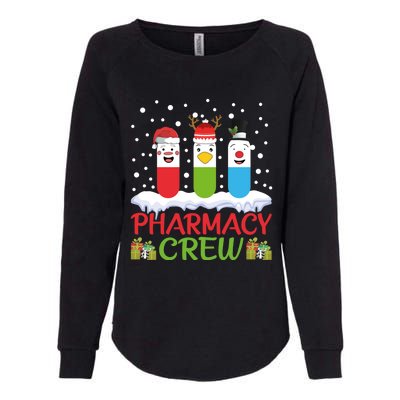 Pharmacy Crew Christmas Pills Snow Reindeer Santa Claus Gift Womens California Wash Sweatshirt