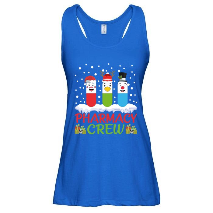 Pharmacy Crew Christmas Pills Snow Reindeer Santa Claus Gift Ladies Essential Flowy Tank