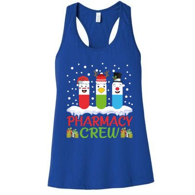 Pharmacy Crew Christmas Pills Snow Reindeer Santa Claus Gift Women's Racerback Tank