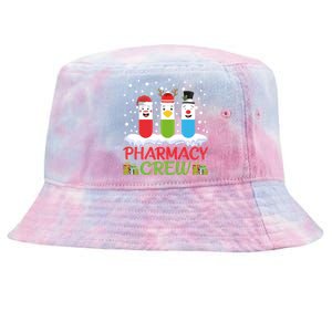 Pharmacy Crew Christmas Pills Snow Reindeer Santa Claus Gift Tie-Dyed Bucket Hat