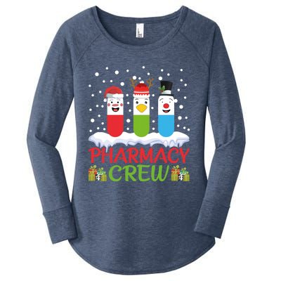 Pharmacy Crew Christmas Pills Snow Reindeer Santa Claus Gift Women's Perfect Tri Tunic Long Sleeve Shirt