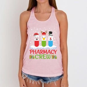 Pharmacy Crew Christmas Pills Snow Reindeer Santa Claus Gift Women's Knotted Racerback Tank