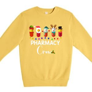 Pharmacy Crew Christmas Pills Snow Reindeer Santa Claus Gift Premium Crewneck Sweatshirt