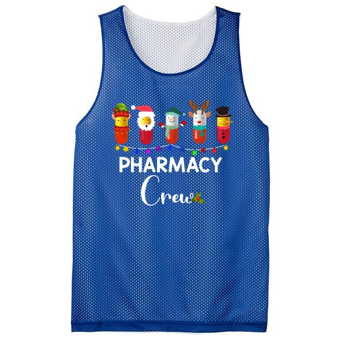 Pharmacy Crew Christmas Pills Snow Reindeer Santa Claus Gift Mesh Reversible Basketball Jersey Tank