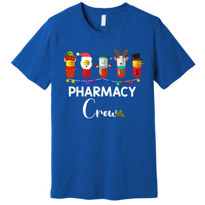 Pharmacy Crew Christmas Pills Snow Reindeer Santa Claus Gift Premium T-Shirt