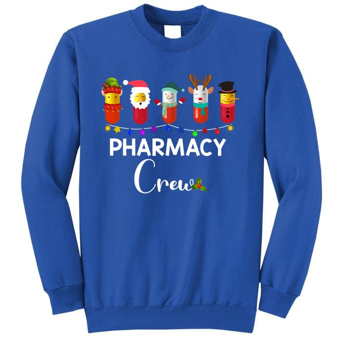 Pharmacy Crew Christmas Pills Snow Reindeer Santa Claus Gift Tall Sweatshirt