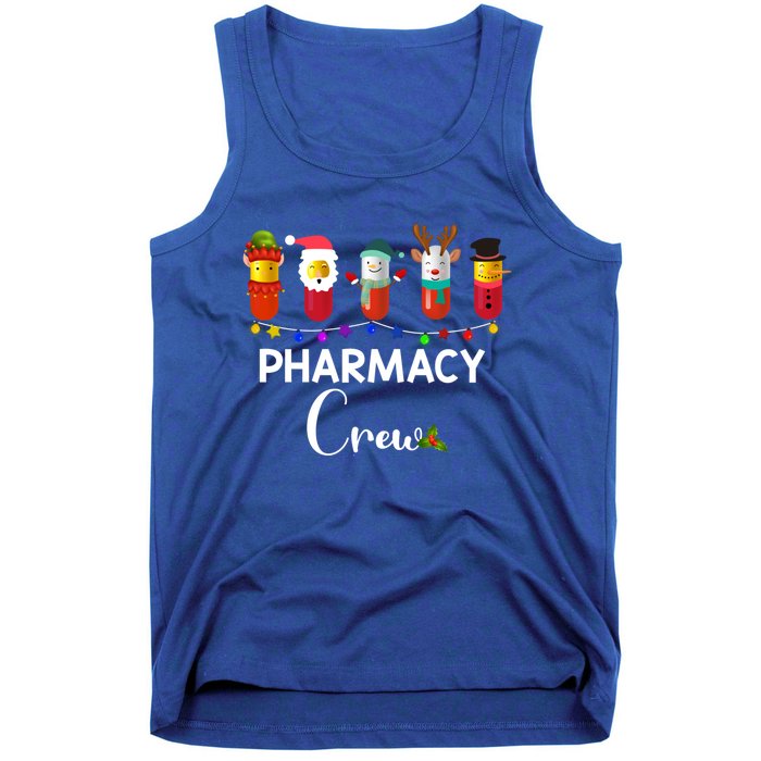 Pharmacy Crew Christmas Pills Snow Reindeer Santa Claus Gift Tank Top