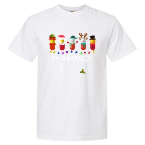 Pharmacy Crew Christmas Pills Snow Reindeer Santa Claus Gift Garment-Dyed Heavyweight T-Shirt