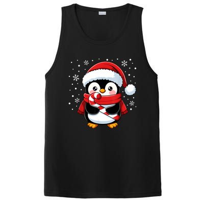 Penguin Christmas Candy Cane Winter PosiCharge Competitor Tank