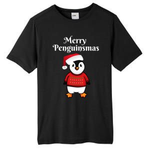 Penguin Christmas Cute Gift Tall Fusion ChromaSoft Performance T-Shirt