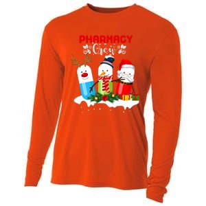 Pharmacy Crew Christmas Pills Snow Reindeer Santa Claus Gift Cooling Performance Long Sleeve Crew