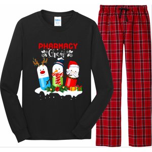 Pharmacy Crew Christmas Pills Snow Reindeer Santa Claus Gift Long Sleeve Pajama Set