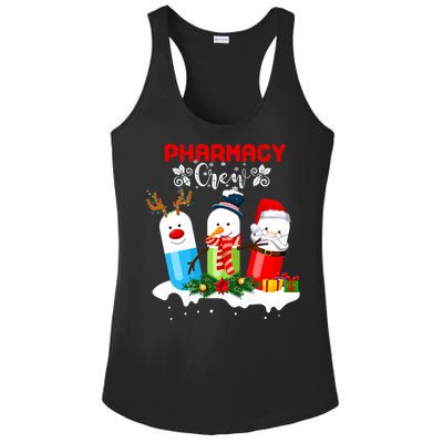 Pharmacy Crew Christmas Pills Snow Reindeer Santa Claus Gift Ladies PosiCharge Competitor Racerback Tank