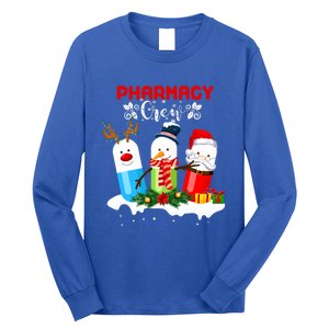 Pharmacy Crew Christmas Pills Snow Reindeer Santa Claus Gift Long Sleeve Shirt