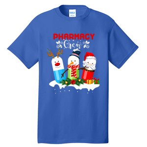 Pharmacy Crew Christmas Pills Snow Reindeer Santa Claus Gift Tall T-Shirt