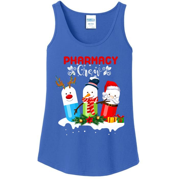 Pharmacy Crew Christmas Pills Snow Reindeer Santa Claus Gift Ladies Essential Tank