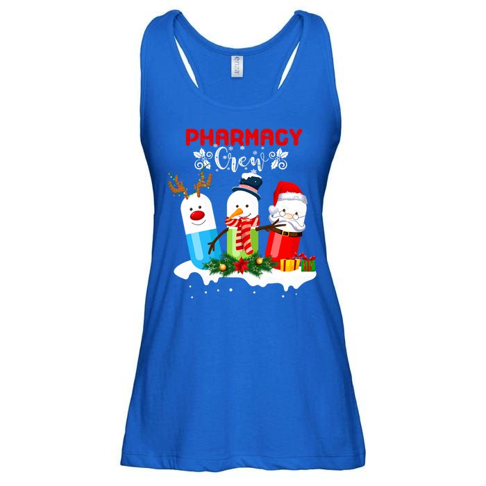 Pharmacy Crew Christmas Pills Snow Reindeer Santa Claus Gift Ladies Essential Flowy Tank