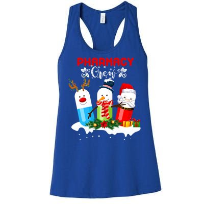 Pharmacy Crew Christmas Pills Snow Reindeer Santa Claus Gift Women's Racerback Tank