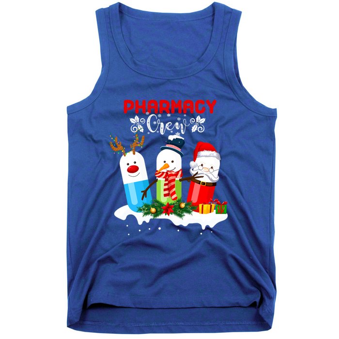 Pharmacy Crew Christmas Pills Snow Reindeer Santa Claus Gift Tank Top