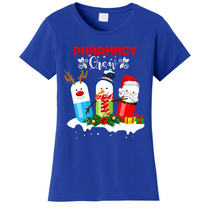 Pharmacy Crew Christmas Pills Snow Reindeer Santa Claus Gift Women's T-Shirt