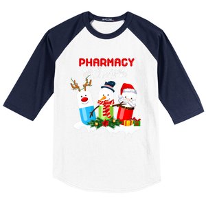 Pharmacy Crew Christmas Pills Snow Reindeer Santa Claus Gift Baseball Sleeve Shirt