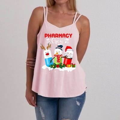 Pharmacy Crew Christmas Pills Snow Reindeer Santa Claus Gift Women's Strappy Tank