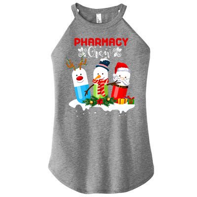 Pharmacy Crew Christmas Pills Snow Reindeer Santa Claus Gift Women's Perfect Tri Rocker Tank