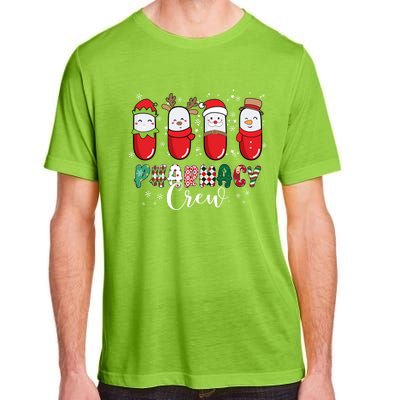 Pharmacy Crew Christmas Pills Snow Reindeer Santa Lights Gift Adult ChromaSoft Performance T-Shirt