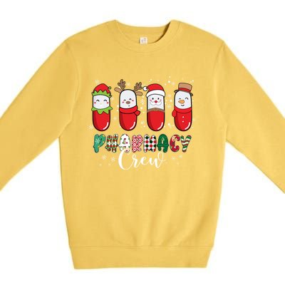 Pharmacy Crew Christmas Pills Snow Reindeer Santa Lights Gift Premium Crewneck Sweatshirt