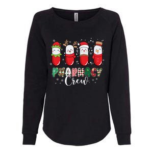 Pharmacy Crew Christmas Pills Snow Reindeer Santa Lights Gift Womens California Wash Sweatshirt