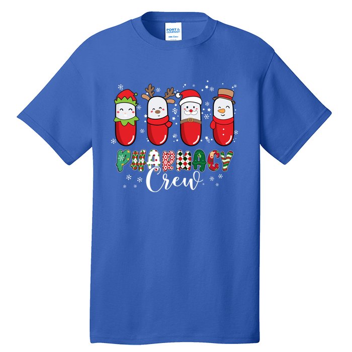 Pharmacy Crew Christmas Pills Snow Reindeer Santa Lights Gift Tall T-Shirt