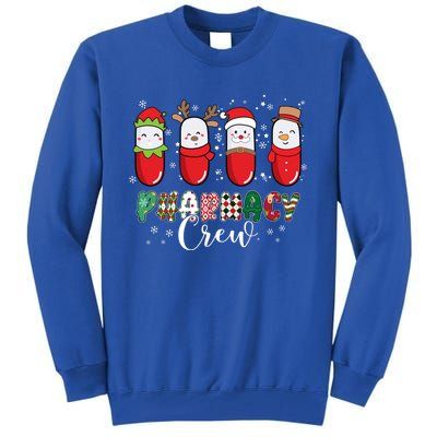 Pharmacy Crew Christmas Pills Snow Reindeer Santa Lights Gift Tall Sweatshirt