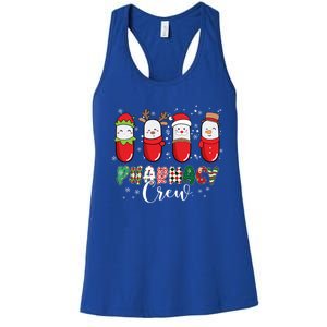 Pharmacy Crew Christmas Pills Snow Reindeer Santa Lights Gift Women's Racerback Tank