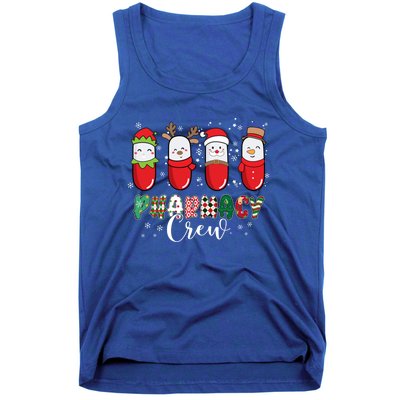 Pharmacy Crew Christmas Pills Snow Reindeer Santa Lights Gift Tank Top