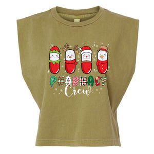 Pharmacy Crew Christmas Pills Snow Reindeer Santa Lights Gift Garment-Dyed Women's Muscle Tee