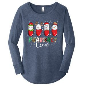 Pharmacy Crew Christmas Pills Snow Reindeer Santa Lights Gift Women's Perfect Tri Tunic Long Sleeve Shirt