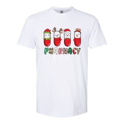 Pharmacy Crew Christmas Pills Snow Reindeer Santa Lights Gift Softstyle CVC T-Shirt