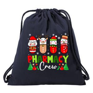 Pharmacy Crew Christmas Pills Snow Reindeer Xmas Pajamas Gift Drawstring Bag