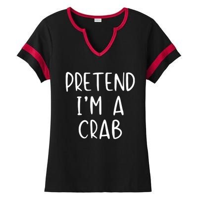 Pretend Crab Costume Halloween Lazy Easy Ladies Halftime Notch Neck Tee